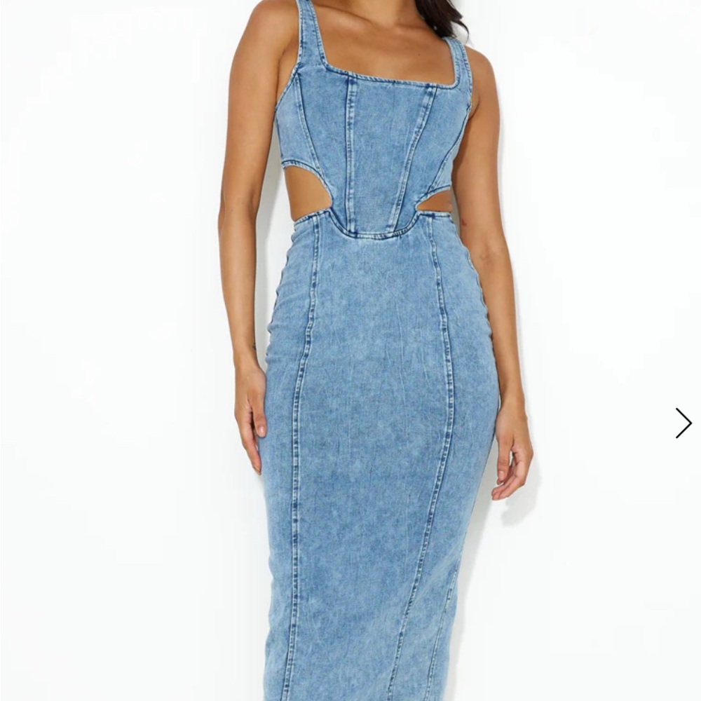 Stylish Denim Cutout Dress